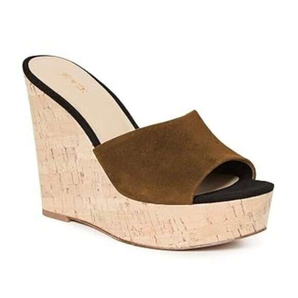 FOWT Fashion High Wedges Heel Slide Sandals Woman,Open Toe Platform Womens - Picture 1 of 8